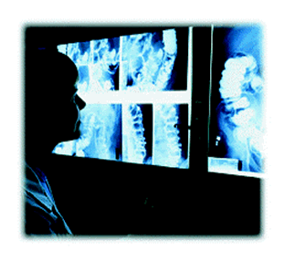 Practitioner Examing Radiographs