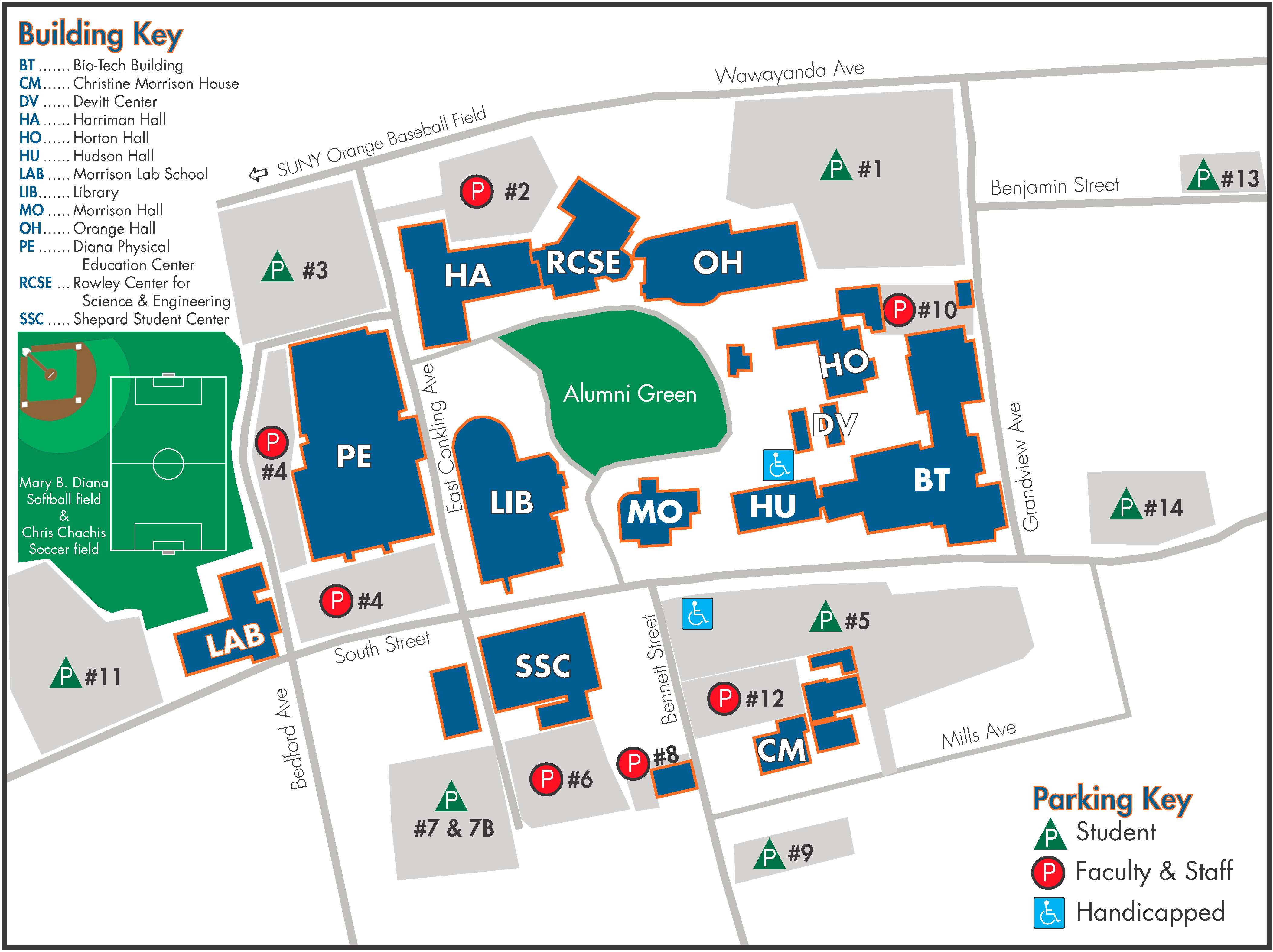 Suny Orange Maps Amp Directions Middletown Campus Induced Info