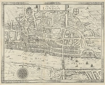 Citie of London Map - in public domain, released by Library of Britain