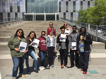 TRiO students on a Transfer tour at CUNY John Jay.