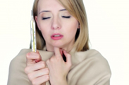 Woman with flu