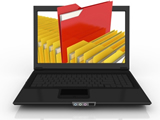 Laptop and files